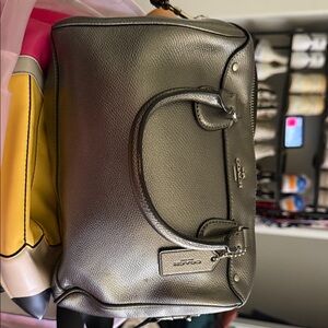 Coach Metallic Silver Handbag